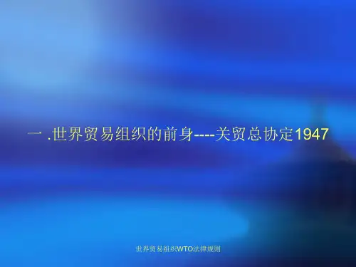 世界贸易组织WTO法律规则课件