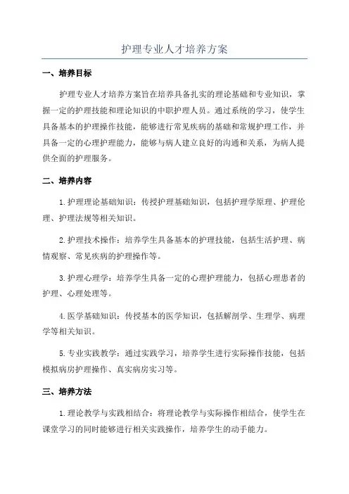 护理专业人才培养方案