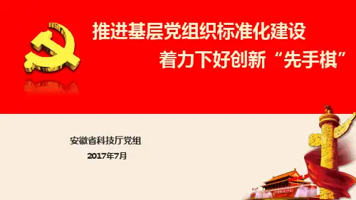 基层党组织标准化建设汇报材料PPT课件