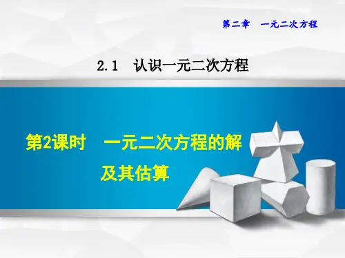 北师大版九年级数学上册一元二次方程的解及其估算