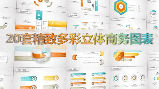 20套精致多彩立体商务图表(可编辑)
