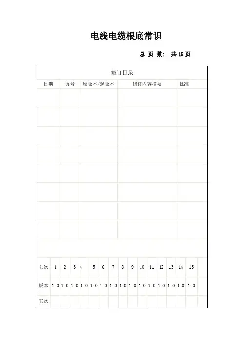 电线电缆基础知识