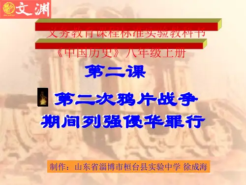 第二次鸦片战争期间列强侵华罪行(优秀版)