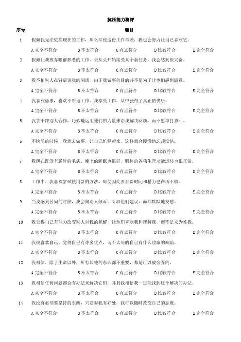 2023年岗位胜任力模型评估测试题库