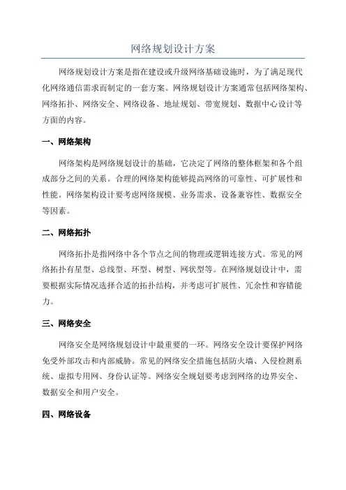 网络规划设计方案