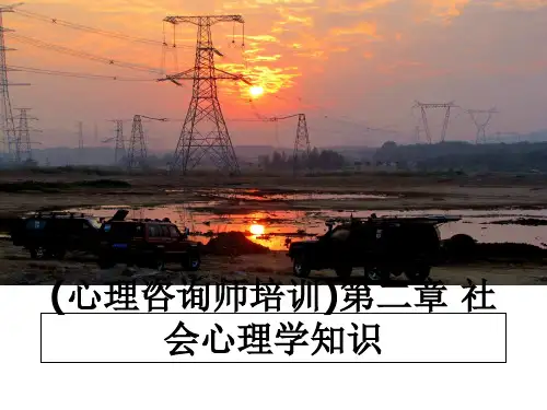 最新(心理咨询师培训)第二章 社会心理学知识教学讲义PPT课件