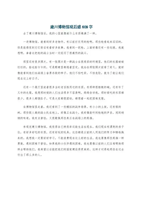建川博物馆观后感609字