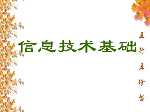 《信息技术基础》PPT课件