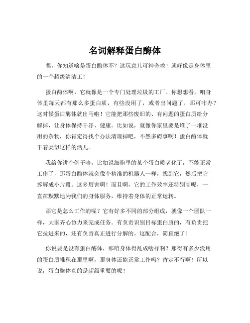 名词解释蛋白酶体