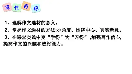 写作怎样选材课件36张