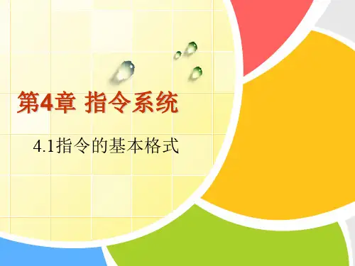 指令的基本格式