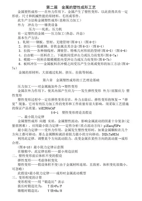 二篇金属的塑性成形工艺