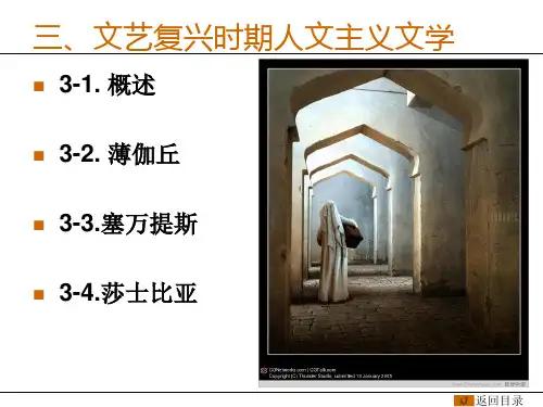 3.文艺复兴时期文学-概述
