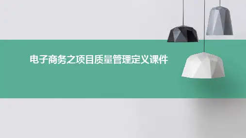 电子商务之项目质量管理定义课件