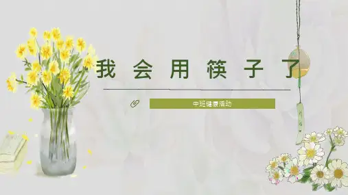 我会用筷子了幼儿园中班健康活动PPT课件