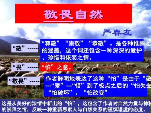 敬畏自然PPT54 人教版 (共16张PPT)