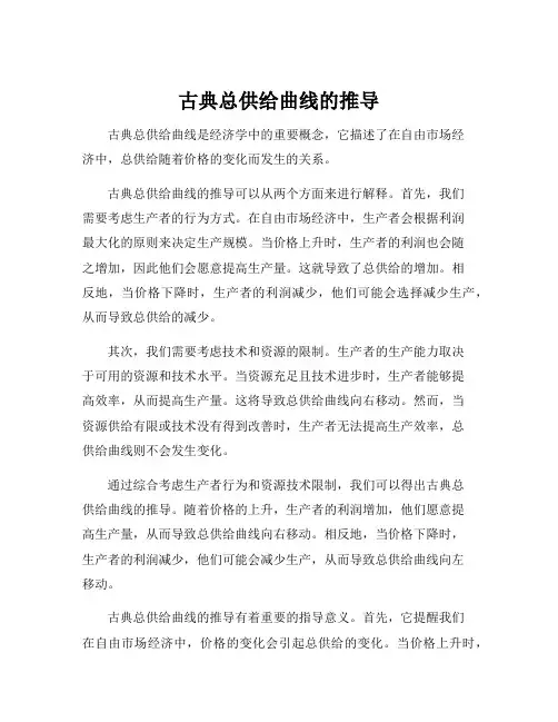 古典总供给曲线的推导