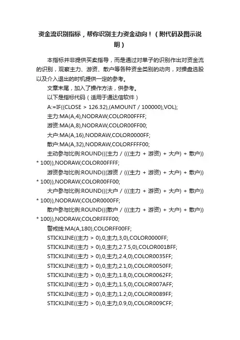 资金流识别指标，帮你识别主力资金动向！（附代码及图示说明）