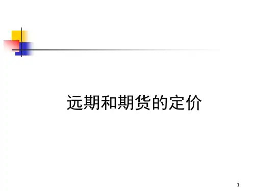 远期和期货的定价
