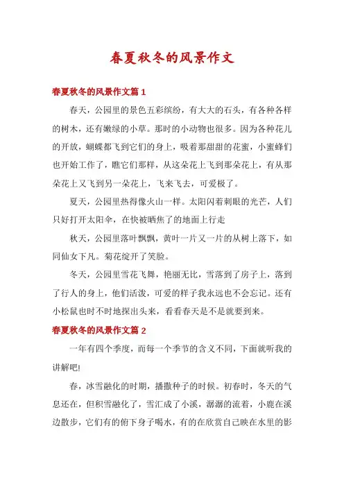 春夏秋冬的风景作文