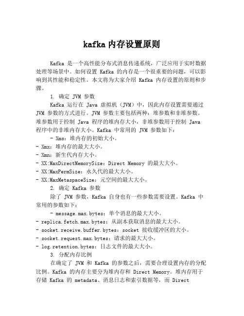 kafka内存设置原则