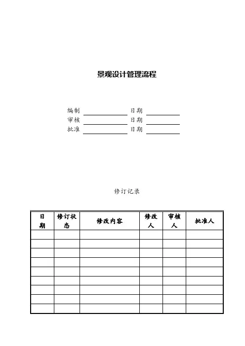 景观设计管理流程