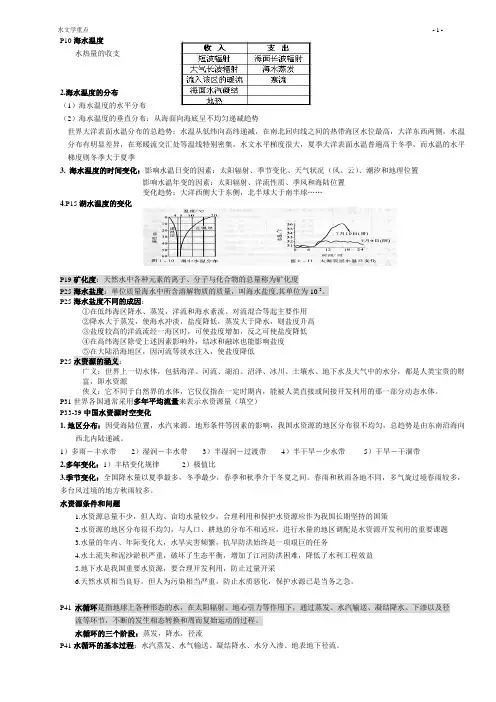 水文学重点1