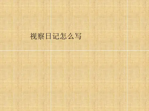 四年级上册语文第三单元观察日记怎么写课件(共13张PPT)