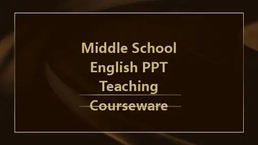 中学英语ppt教学课件