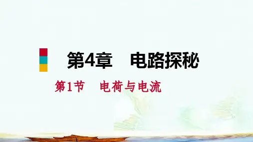 八年级科学上册第4章电路探秘4.1电荷与电流4.1.3电路的连接练习课件新版浙教版ppt版本