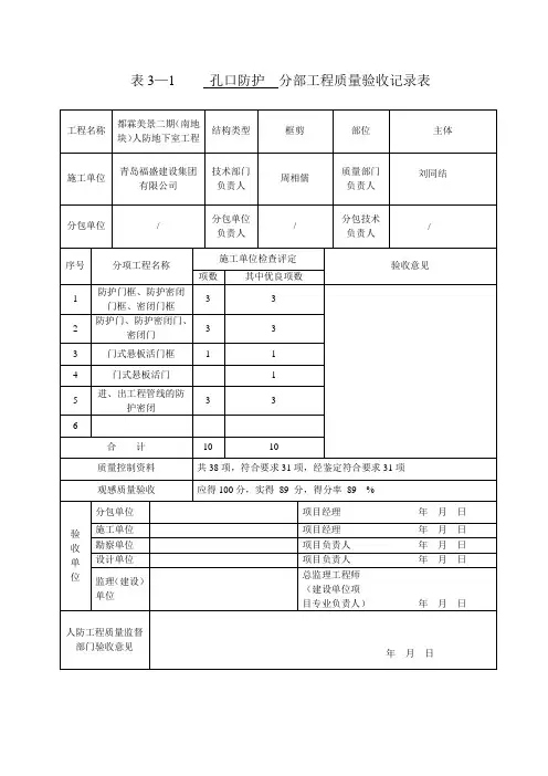 人防资料表格 (1)