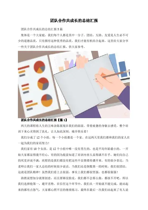 团队合作共成长的总结汇报
