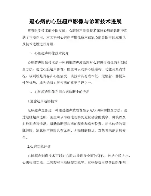 冠心病的心脏超声影像与诊断技术进展