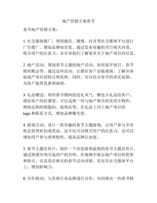 地产营销方案春节