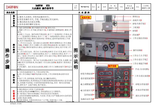 设备操作说明书(大水磨床)