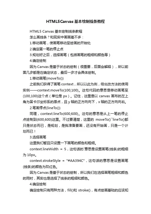 HTML5Canvas基本绘制线条教程