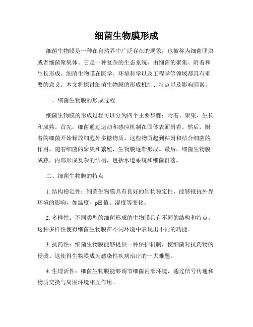 细菌生物膜形成