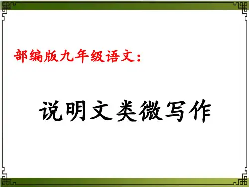 中考语文专题 说明类微写作 精品PPT(共38张PPT)