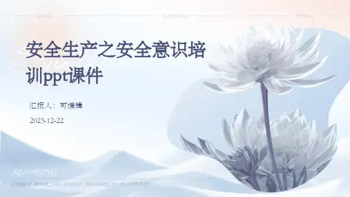 安全生产之安全意识培训ppt课件