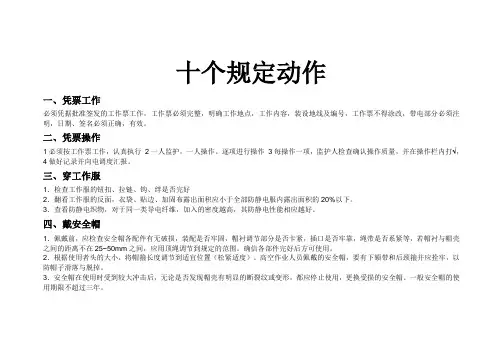 十个规定动作