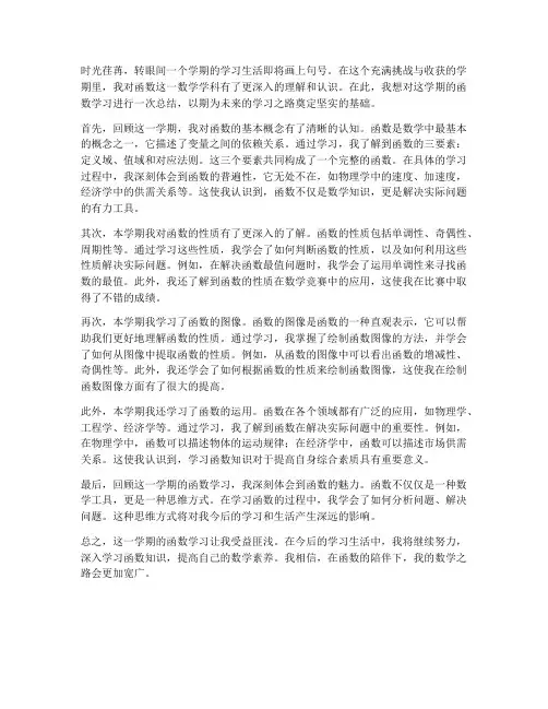 函数作文期末总结范文