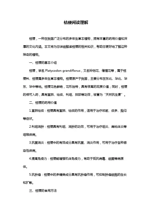 桔梗阅读理解