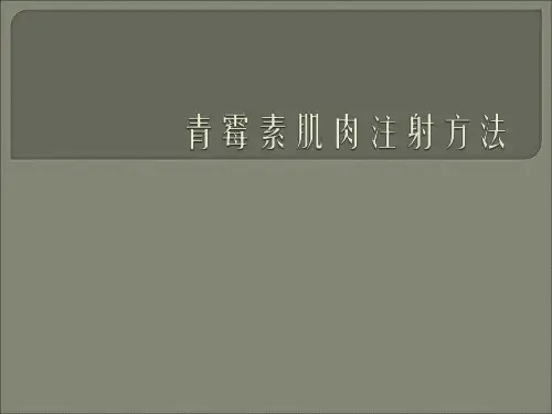 青霉素注射方法PPT课件