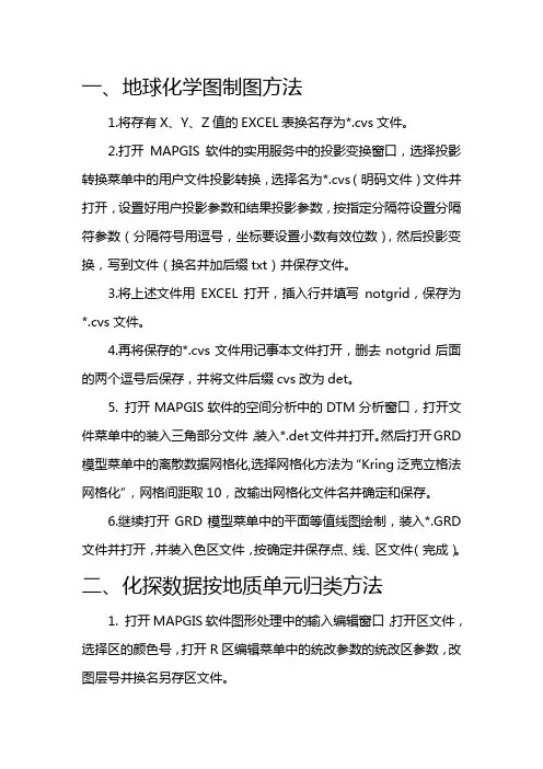 地球化学制图方法及MAPGIS误差校正方法