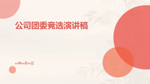 公司团委竞选演讲稿PPT