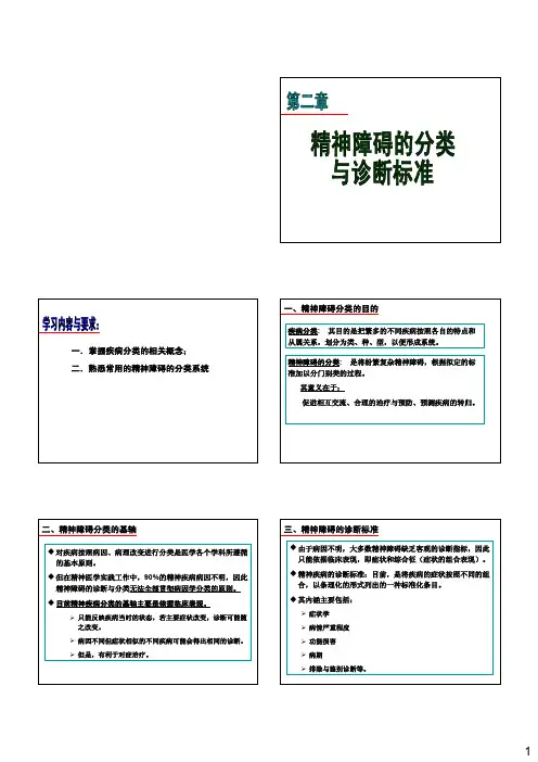 精神病学课件：02-精神障碍的分类与诊断标准