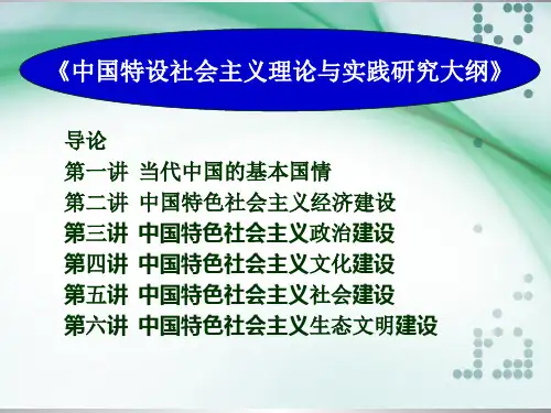 中国特色社会主义理论与实践研究 课件