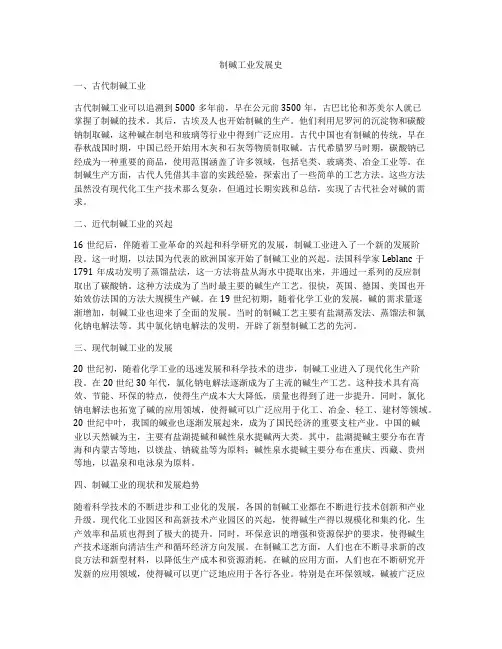 制碱工业发展史