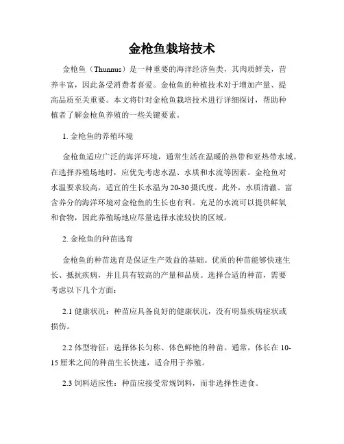 金枪鱼栽培技术