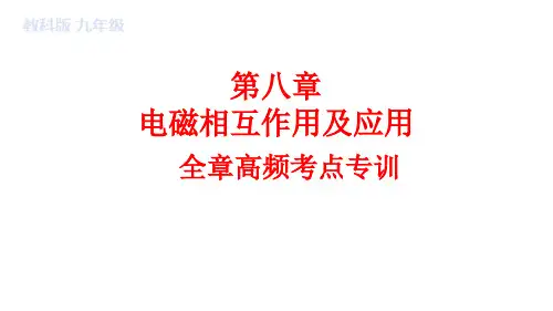 第八章电磁相互作用及应用++全章高频考点专训++课件-+2024-2025学年教科版物理九年级上册